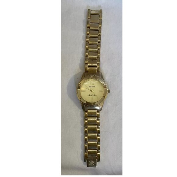 Elegant Nicole by Nicole Miller Gold Ladies Watch NNM113 with New Battery - Picture 3 of 9